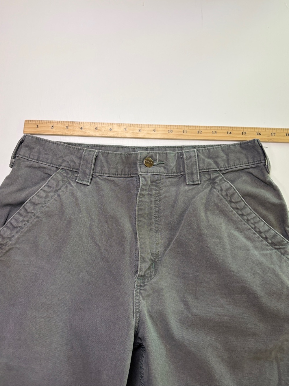 Carhartt Men’s 32x30 Gray Painter Work Pants Relaxed Fit Workwear - Picture 4 of 8